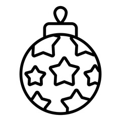 Obraz premium Christmas bauble ball icon for festive tree decoration and holiday ornamentation