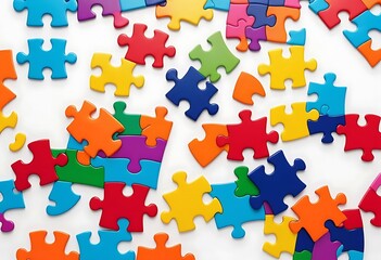 puzzle frame colorful, puzzle background