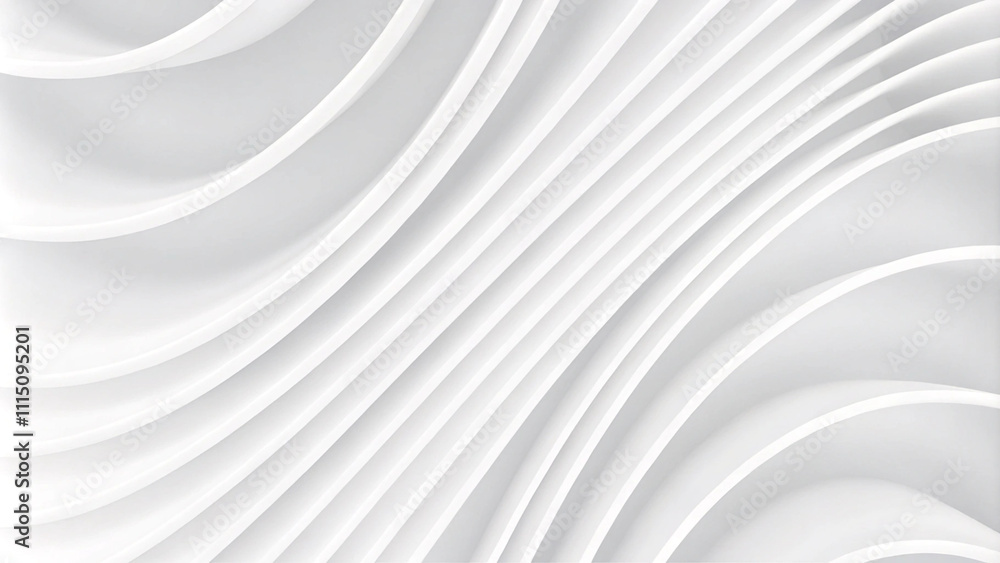 Poster Visualization futuristic design element. Grey white abstract background with abstract wave element. Lines wave abstract stripe design. Abstract wave element for design. 