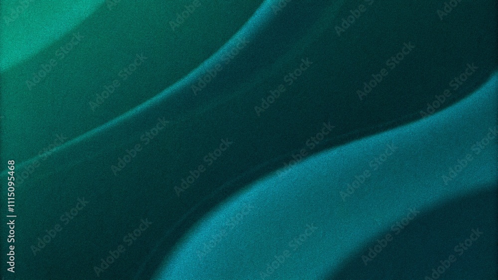 Poster abstract green background. grainy noise abstract texture background with smooth teal and green gradi