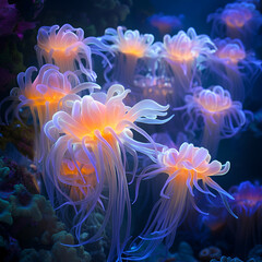 coral reef in aquarium