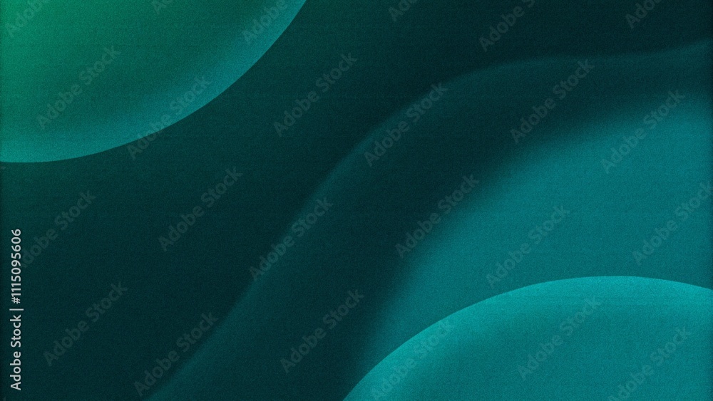 Poster abstract green background. grainy noise abstract texture background with smooth teal and green gradi