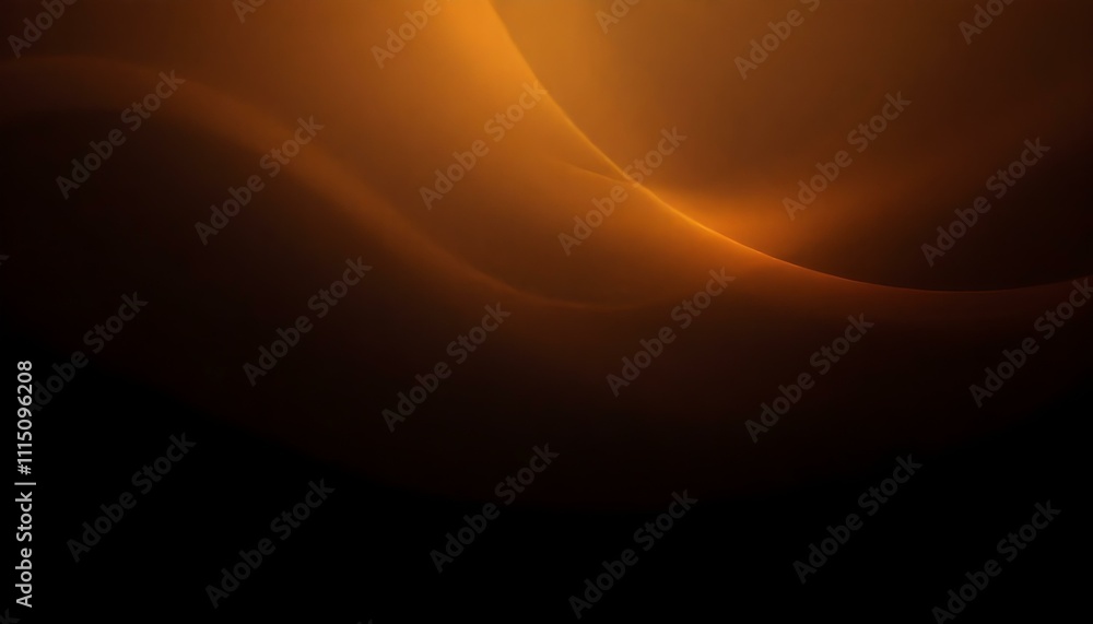 Aufkleber grainy gradient background brown abstract glowing color wave black dark backdrop noise texture banne