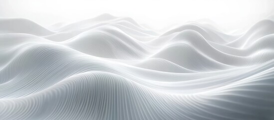 Fototapeta premium Abstract White Waves Minimalistic Design Modern Background
