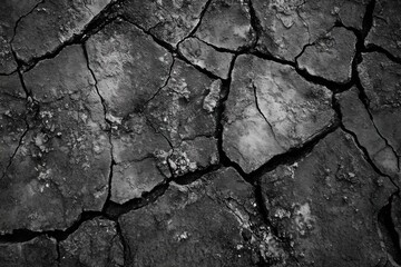 Dry Cracked Earth: A Textural Study of Drought's Impact, Visually Stunning