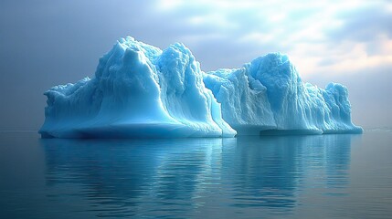 The gradual melting of icebergs in the ocean serves as a stark reminder of the environmental challenges humanity must face