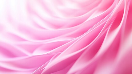 Fototapeta premium Pink curved drape of soft fabric background