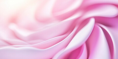 Fototapeta premium Pink curved drape of soft fabric background