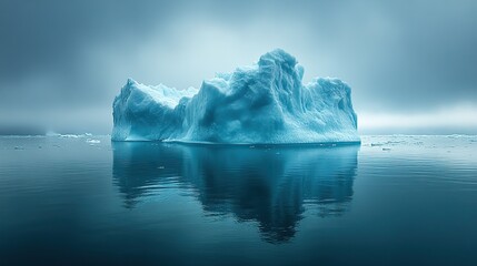 The melting of icebergs in the polar regions reflects the growing threat of climate change on Earth's natural systems