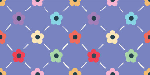 Fototapeta premium St. Valentine's day seamless floral pattern