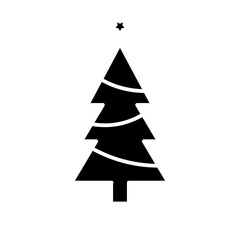 Obraz premium christmas tree glyph icon