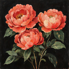 Captivating Oil Paintings of Elegant Floral Bouquets
