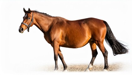 Obraz premium brown horse isolated on white background