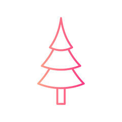 Fototapeta premium christmas tree gradient icon