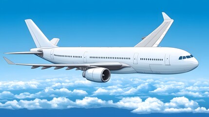 Obraz premium Aircraft ascending through the sky, symbolizing ambition and reaching new heights in personal and professional endeavors.