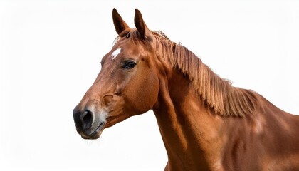 Obraz premium brown horse isolated on white background