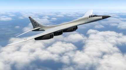 Obraz premium Aircraft ascending through the sky, symbolizing ambition and reaching new heights in personal and professional endeavors.