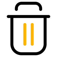 Trash Bin  Icon Element For Design