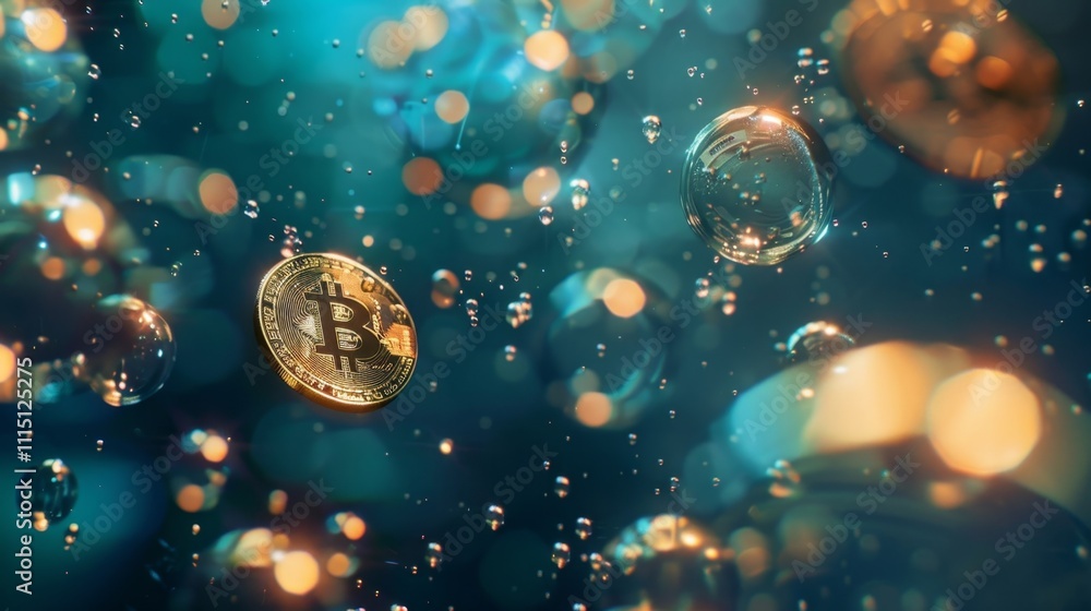 Poster the serene underwater setting is contrasted with the chaos of bubbles symbolizing the unpredictable 