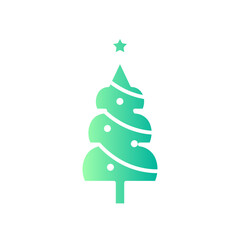 christmas sock gradient icon