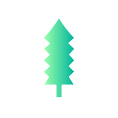 Obraz premium christmas tree gradient icon