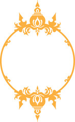 Thai art gold frame