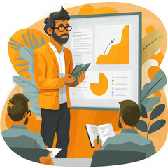Company meeting to describe the data