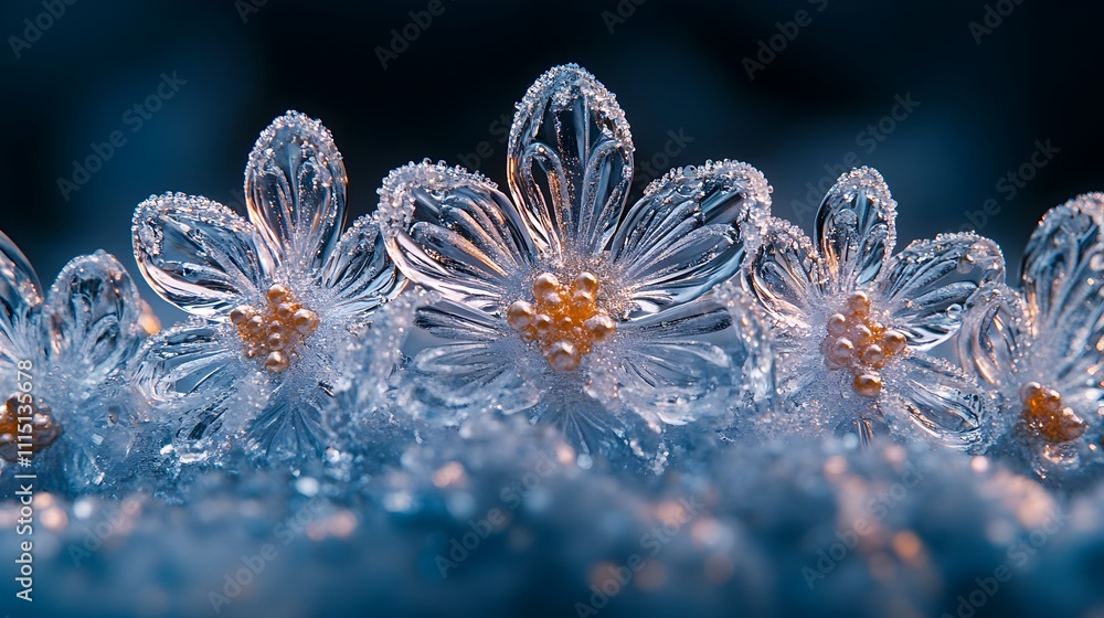 Aufkleber captivating close up of an intricately crafted crown made of ice showcasing mesmerizing patterns sha