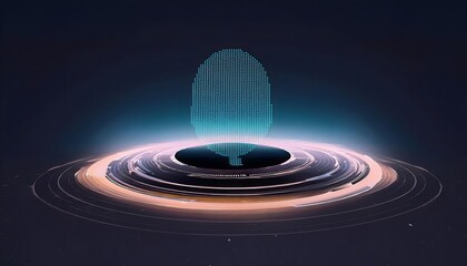 Fototapeta premium Voice recognition interface, sleek design, 3D illustration, voice, speech, clarity, sound.