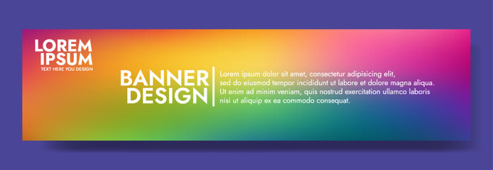 Colorful Gradient Background Template Modern Website Header