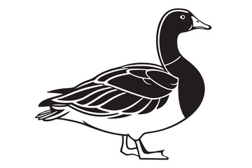 Obraz premium Black Color Duck Silhouette Illustration D.eps