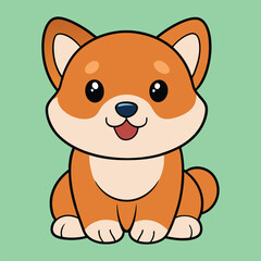 Obraz premium Cute Baby Teddy Bear Dog Sitting Vector Illustration Design 