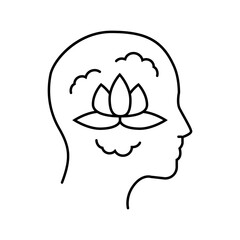 mindful living minimalism lifestyle line icon vector. mindful living minimalism lifestyle sign. isolated contour symbol black illustration