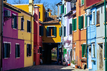 houses in Burano Island, Venice