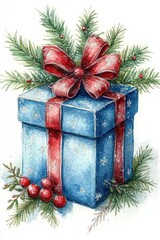 Charming Watercolor Christmas Gift