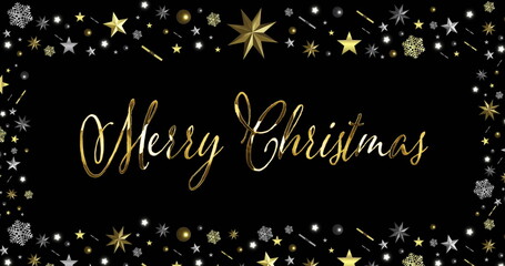 Image of christmas greetings text and decorations © vectorfusionart