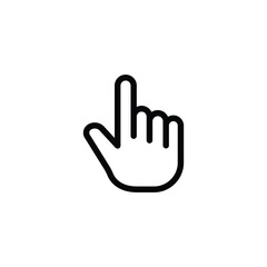 pointing hand clicks icon. Hand cursor click icon