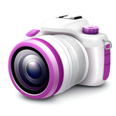 Colorful digital camera featuring a modern design and vibrant details in a studio setting