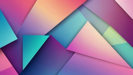 Abstract geometric background with pastel color gradients forming overlapping triangles and shapes. Ideal for modern designs, presentations, or website backgrounds.