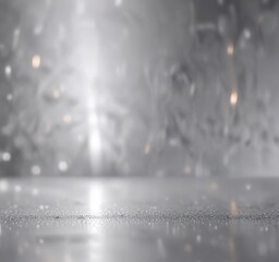 Minimalist abstract background with subtle silver texture and soft light bokeh effects, calming, mood