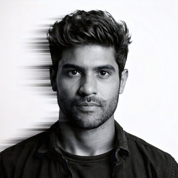 Black and White Portrait of a Man