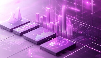 Innovative Data Visualization Showcasing Modern Analytics With Vibrant Gradients and Dynamic Graphs for a Futuristic Tech Experience