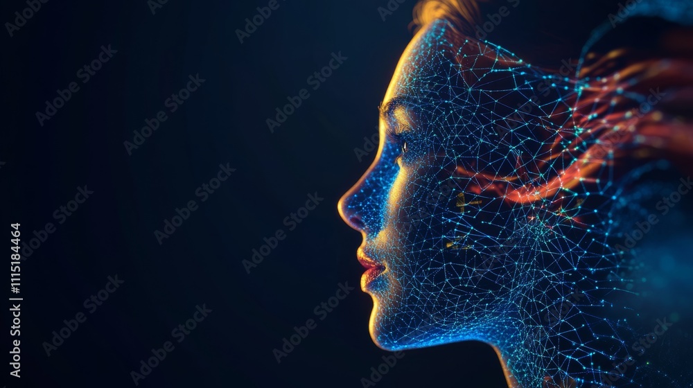 Poster a digital representation of a woman