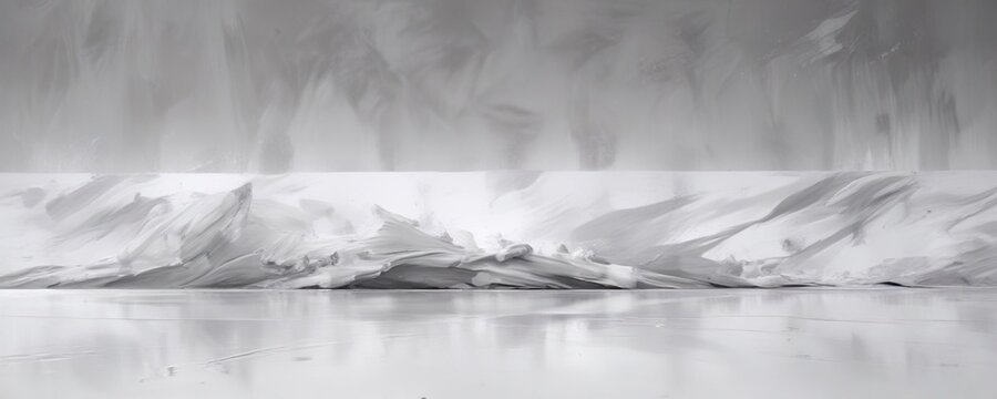 Soft, ethereal oil painting in white and grey, art, elegance