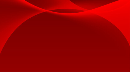 Vibrant red gradient background with elegant curves flowing on blank space for luxury and modern wallpaper, backdrop and website design