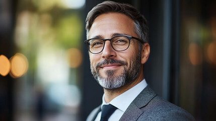 Naklejka premium Businessman innovating processes to ensure competitive growth in modern markets.