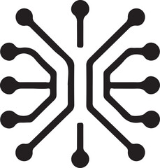 Connecting Networks Technology Solutions  Business Network Diagram silhouette vector design