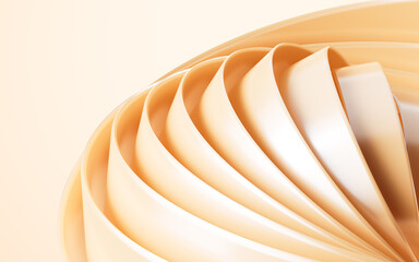 Abstract metal curve background, 3d rendering.