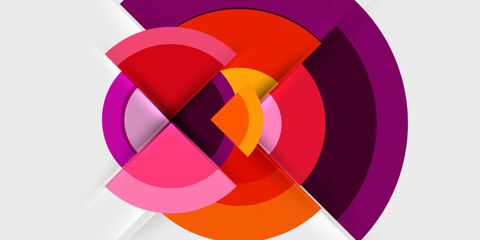 Obraz premium Target circle geometric abstract shapes. Vector Illustration For Wallpaper, Banner, Background, Card, Book Illustration, landing page