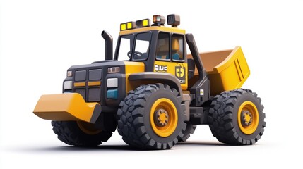 Fototapeta premium Powerful Dump Truck Hauling Cargo Efficiently Across Construction Sites